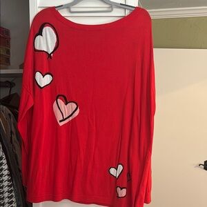 Red Sweater with Heart Design